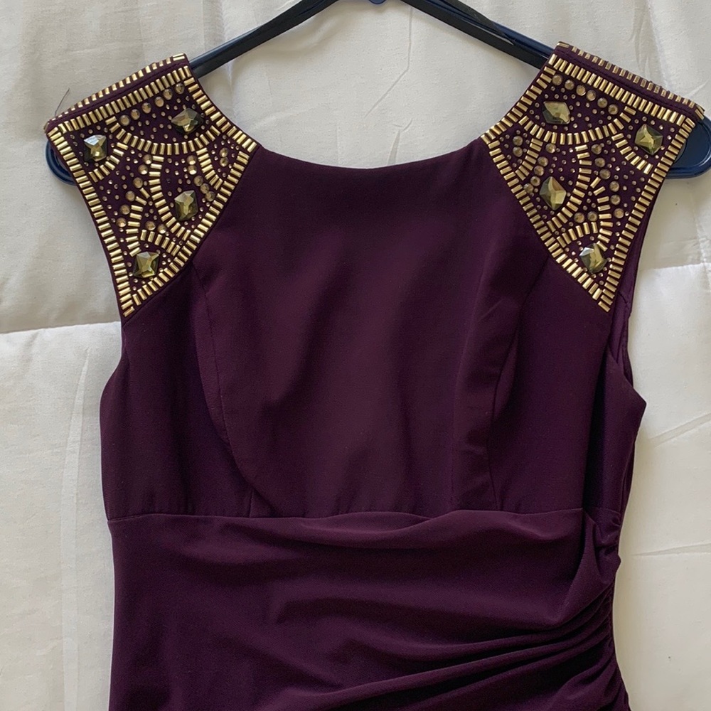 Xscape Purple Sequin Embellished Sheath Dress